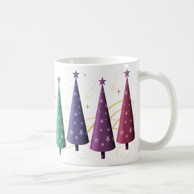 Mug Musique d'arbre de Noël moderne (Droite)