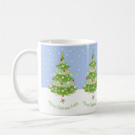 Mug Musique d'arbre de Noël personnalisée