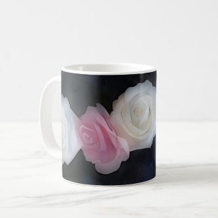 Mug Musique d'art rose et blanc Roses