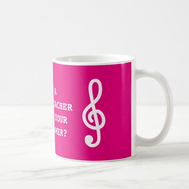 Mug Musique de café de professeur de musique avec la (Droite)