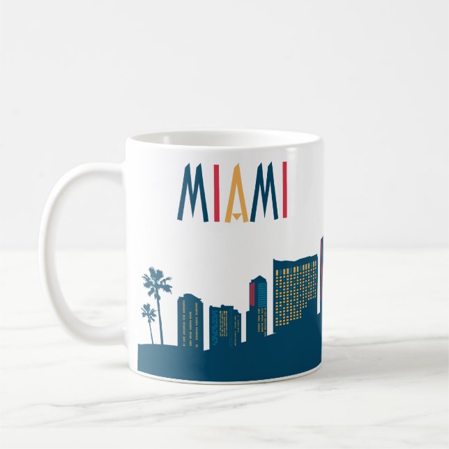 Mug Musique de café Miami Skyline (Gauche)