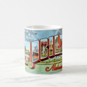 Mug Musique de carte postale Retro Mobile Alabama