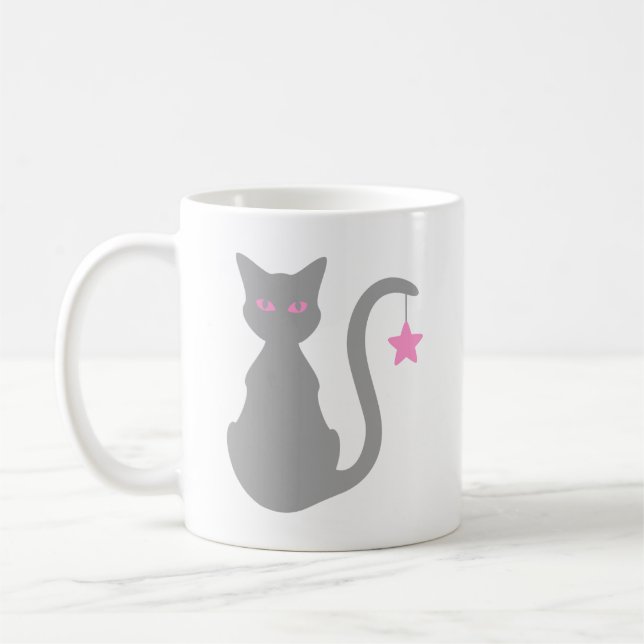 Mug Musique de chat gris (Gauche)