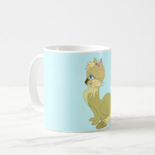 Mug Musique de chat jaune bleu