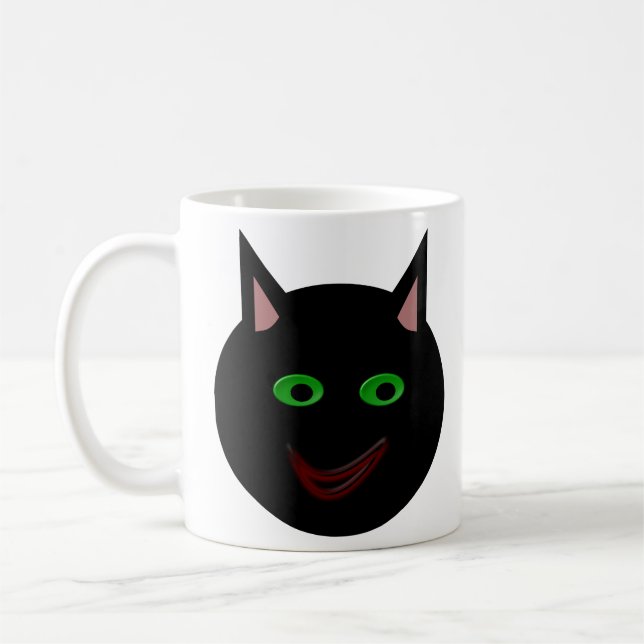Mug Musique de chat noir d'Halloween (Gauche)