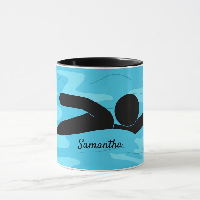 Mug Musique de conception de natation (Centre)