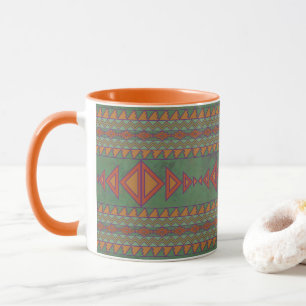 Mug Musique de conception géométrique verte Sagebrush 