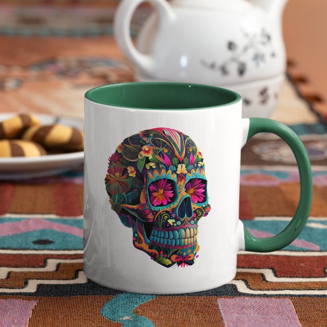 Mug Musique de crâne mexicaine (Créateur téléchargé)