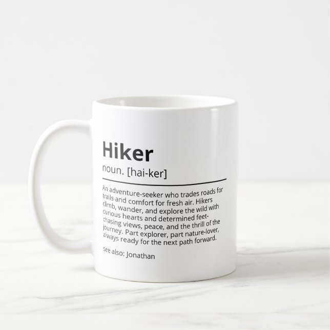 Mug Musique de définition de randonneur personnalisée  (Gauche)