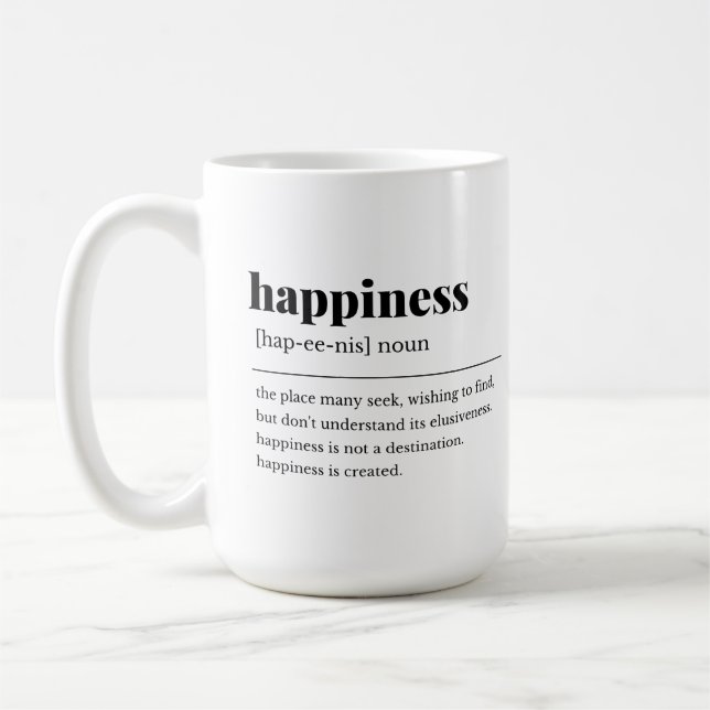 Mug Musique de définition du bonheur (Gauche)