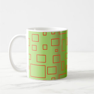 Mug Musique de design géométrique verte Motif moderne