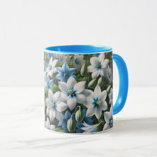 Mug Musique de fleurs bleues