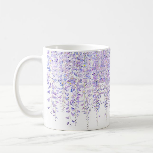 Mug Musique de fleurs de la Wisteria pourpre (Gauche)