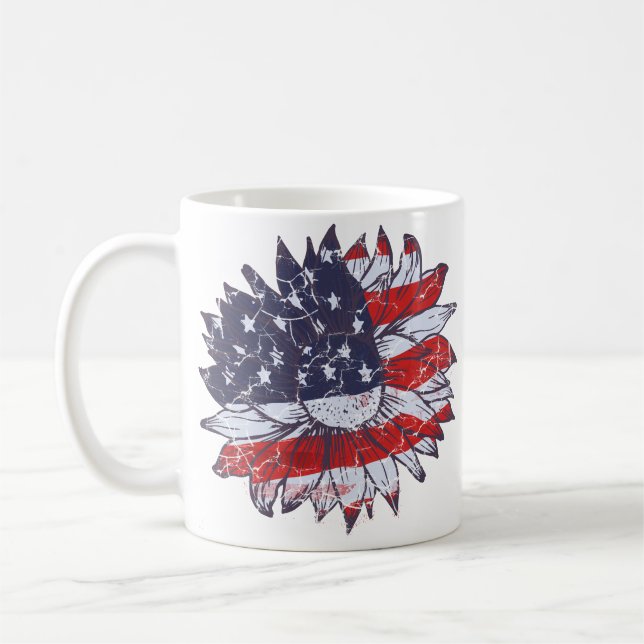 Mug Musique de fleurs patriotique (Gauche)