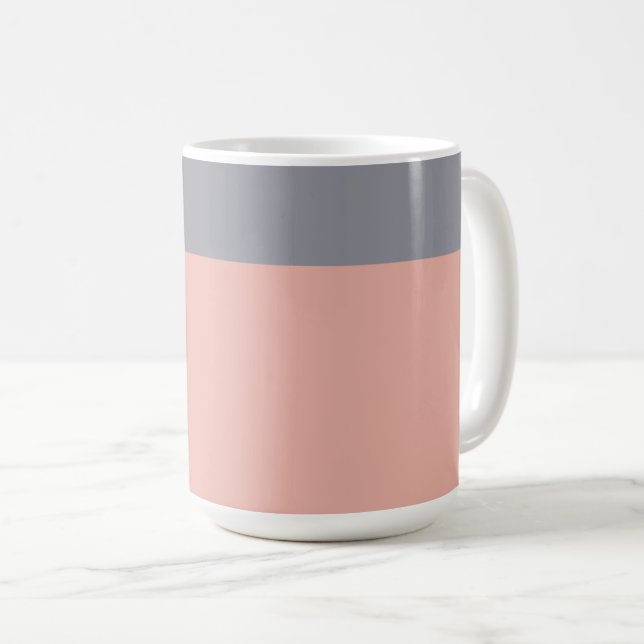 Mug Musique de gris et de corail (Devant droit)