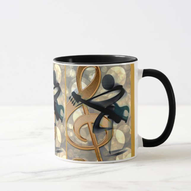 Mug Musique de guitare Abstraite (Droite)