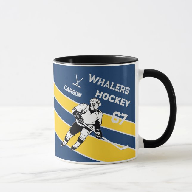 Mug Musique de hockey personnalisée (Droite)