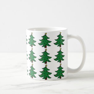 Mug Musique de la forêt d'arbres de Noël
