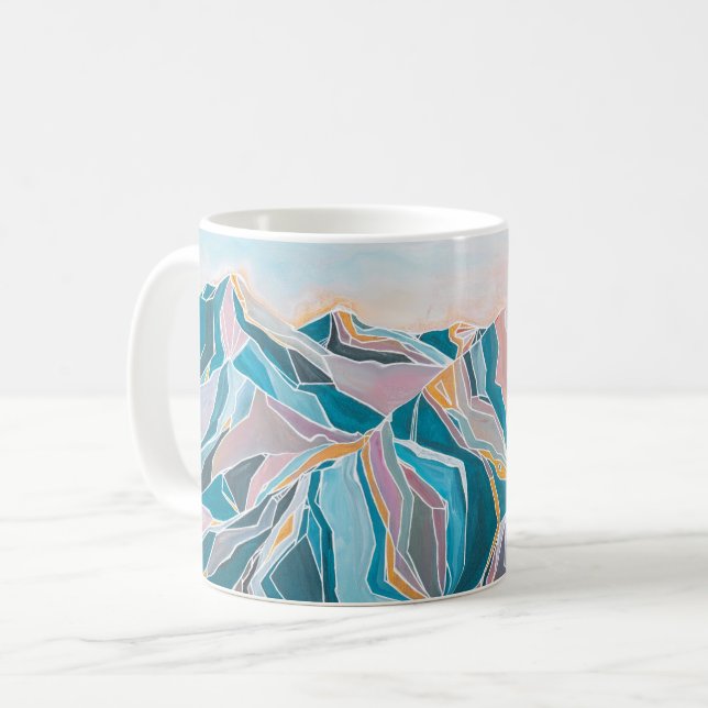 Mug Musique de montagne moderne (Devant gauche)