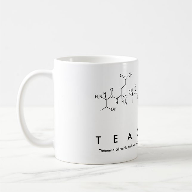 Mug Musique de mot de peptide de l'enseignant (Gauche)