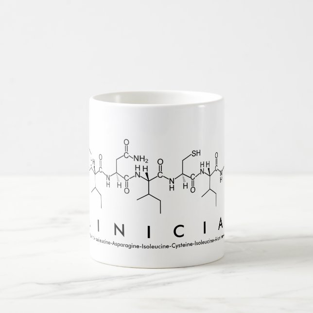 Mug Musique de mots de peptide clinicien (Centre)
