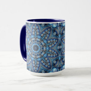 Mug Musique de Noël Décorée Bleue