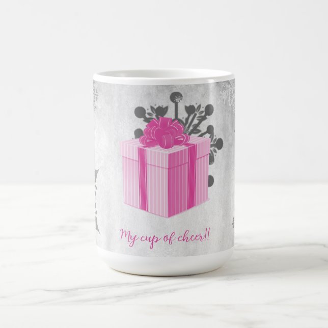 Mug Musique de Noël rose (Centre)