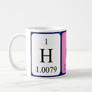 Mug Musique de nom de table périodique à chaud
