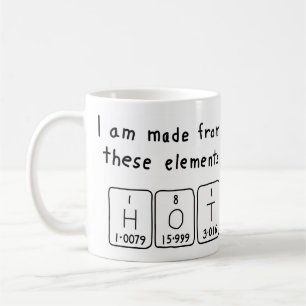 Mug Musique de nom de table périodique à chaud