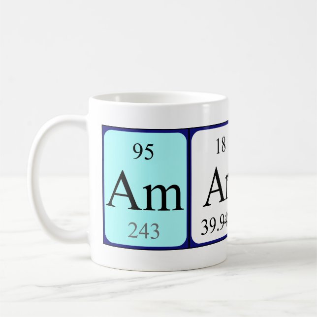 Mug Musique de nom de table périodique Amaris (Gauche)