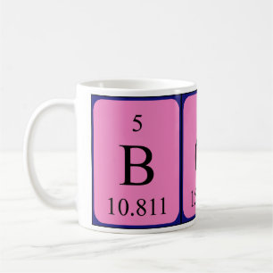 Mug Musique de nom de table périodique Bob