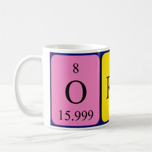 Mug Musique de nom de table périodique de l'orane
