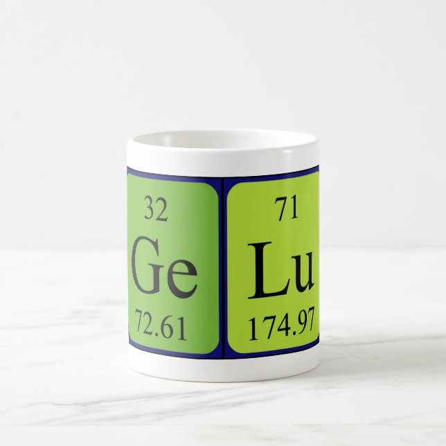 Mug Musique de nom de table périodique Gelu (Centre)