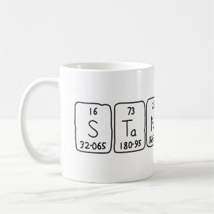 Mug Musique de nom de table périodique Stanislav