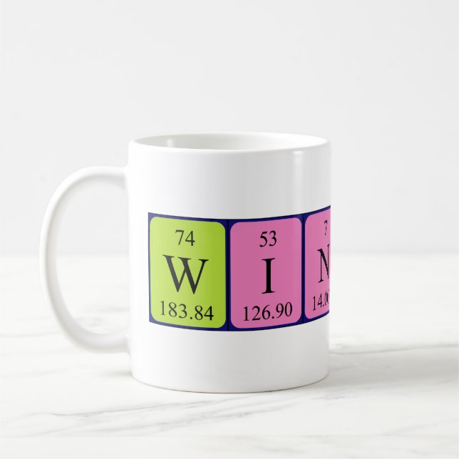 Mug Musique de nom de table périodique Winfred (Gauche)