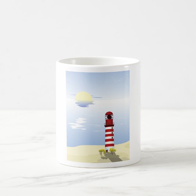 Mug Musique de phare rouge et blanc (Créateur téléchargé)