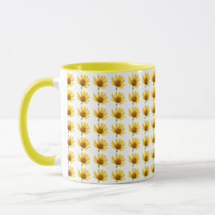 Mug Musique de photo à fleurs jaunes