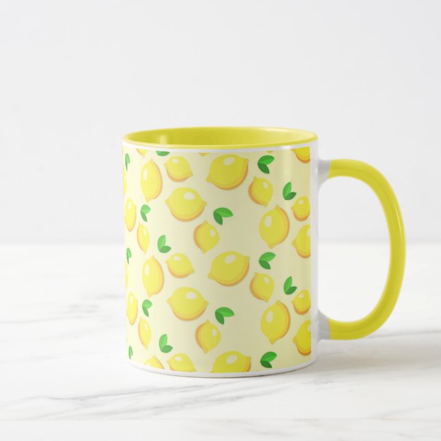 Mug Musique de Ringer jaune citron (Droite)