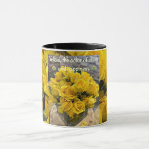 Mug Musique de rose jaune