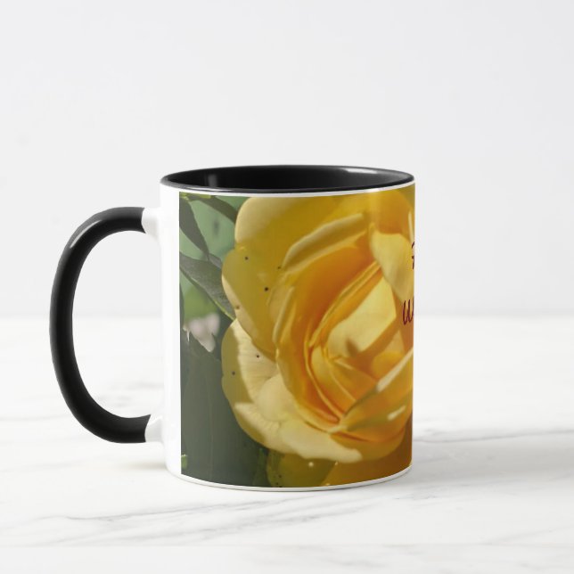 Mug Musique de rose jaune (Gauche)