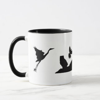 Mug Musique de silhouette d'oiseau