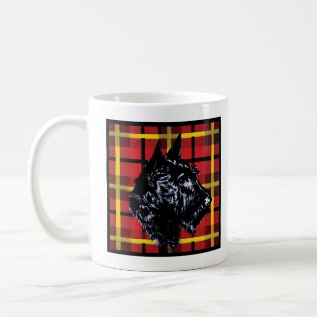 Mug Musique de Terrier écossais noir (Gauche)