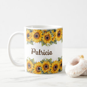 Mug Musique de tournesol moderne Fleurs Jaunes Lumin