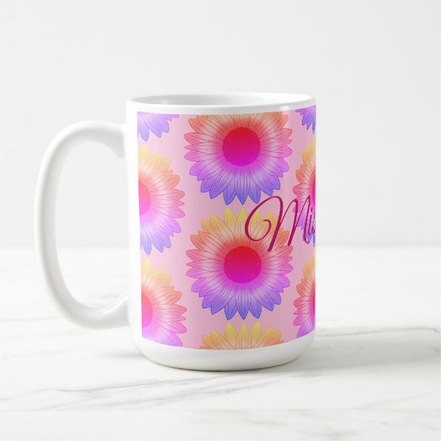 Mug Musique de tournesol rose (Gauche)