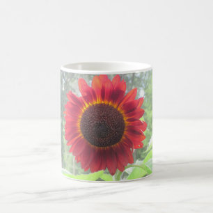 Mug Musique de tournesol rouge rouille