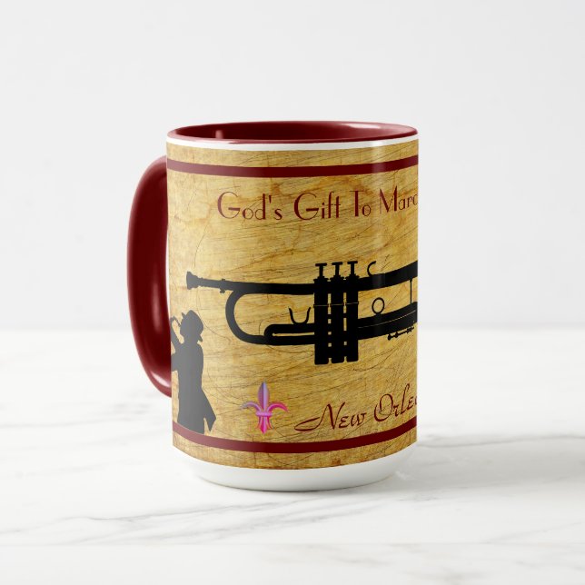 Mug Musique de trompette de la Nouvelle-Orléans (Devant gauche)