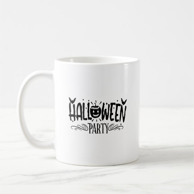 Mug Musique de typographie du parti Halloween (Gauche)