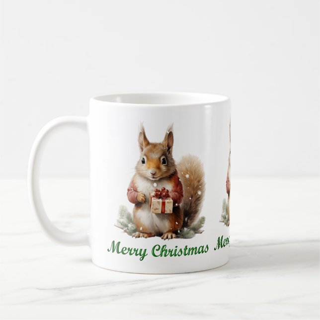 Mug Musique d'écureuil de Noël (Gauche)