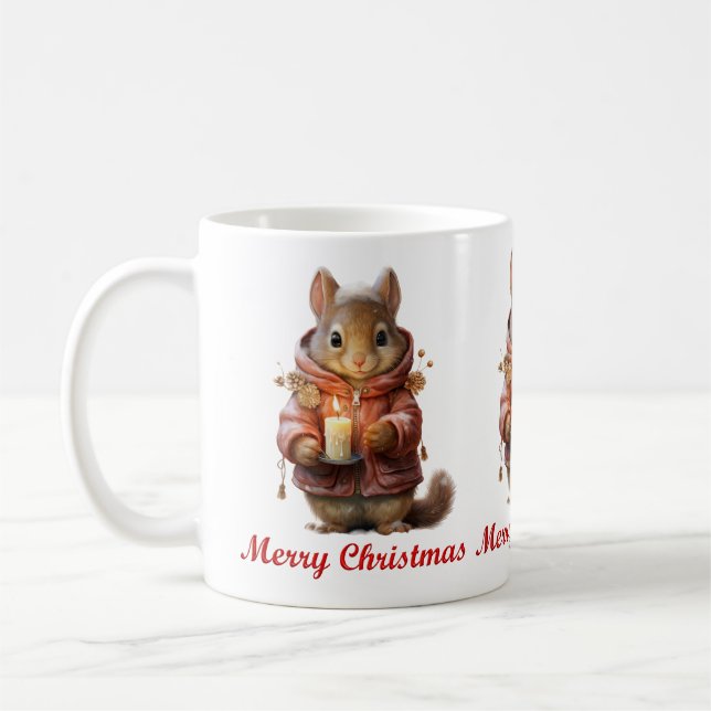 Mug Musique d'écureuil de Noël (Gauche)
