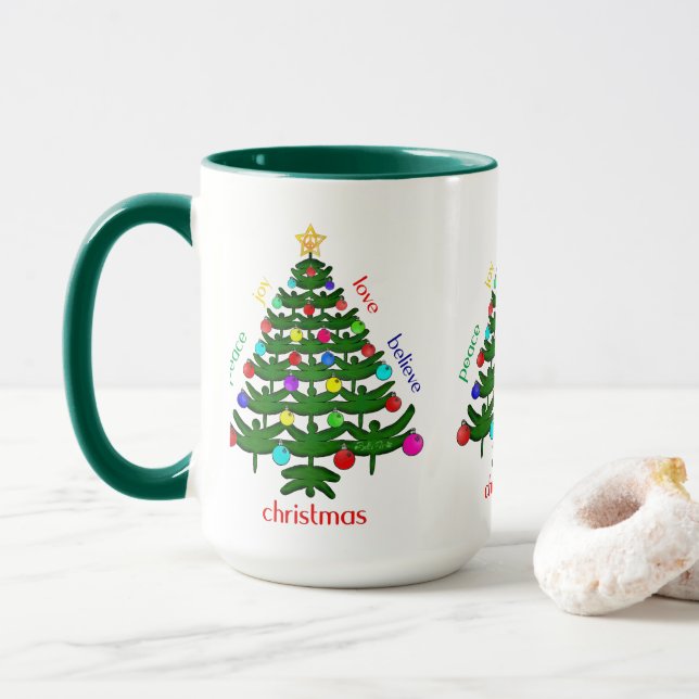 Mug Musique des dragons de Noël (Avec donut)